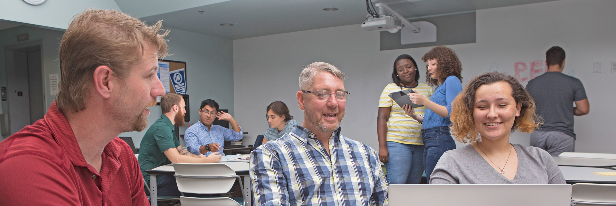 Students in learning class.