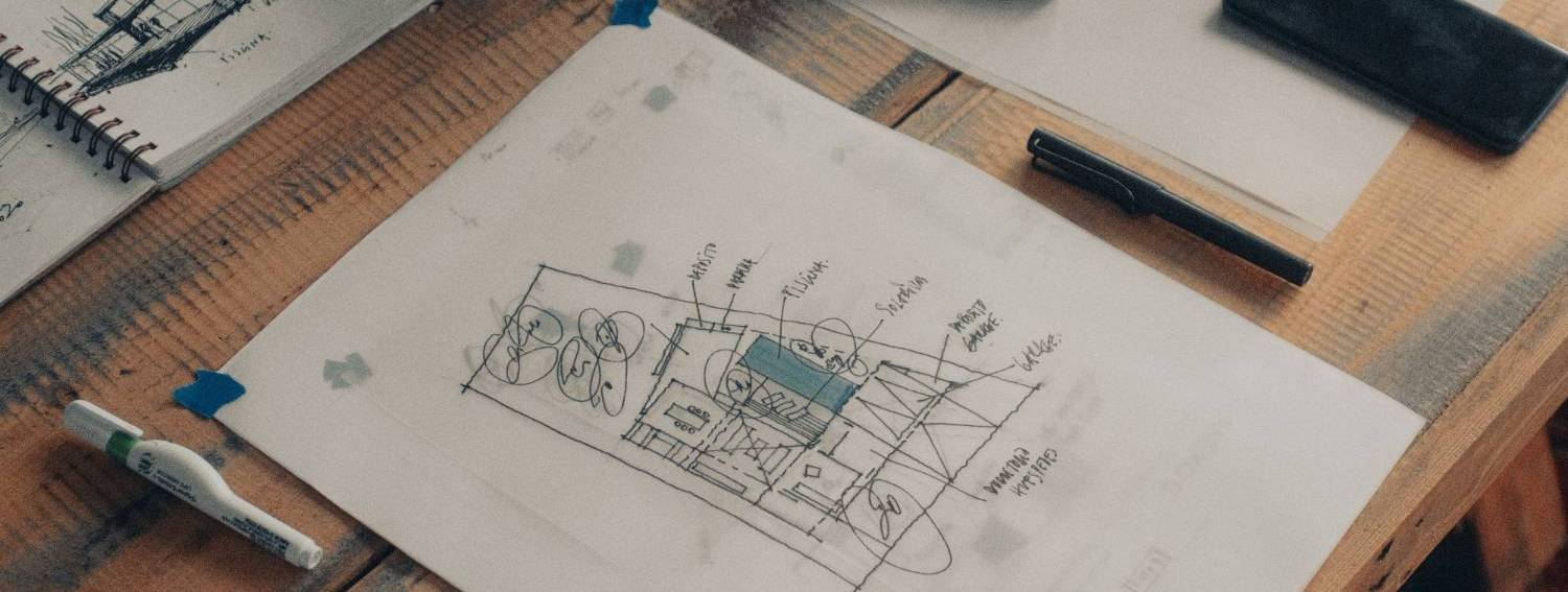 hand drawn blueprints