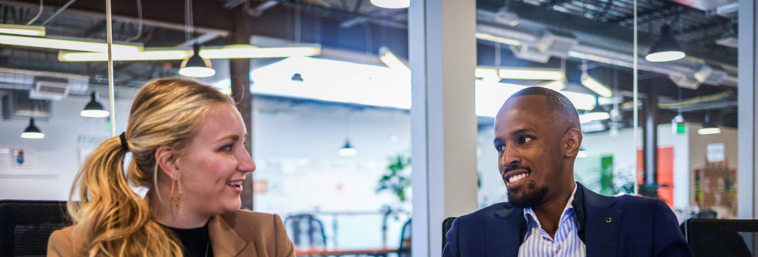 two people in an office