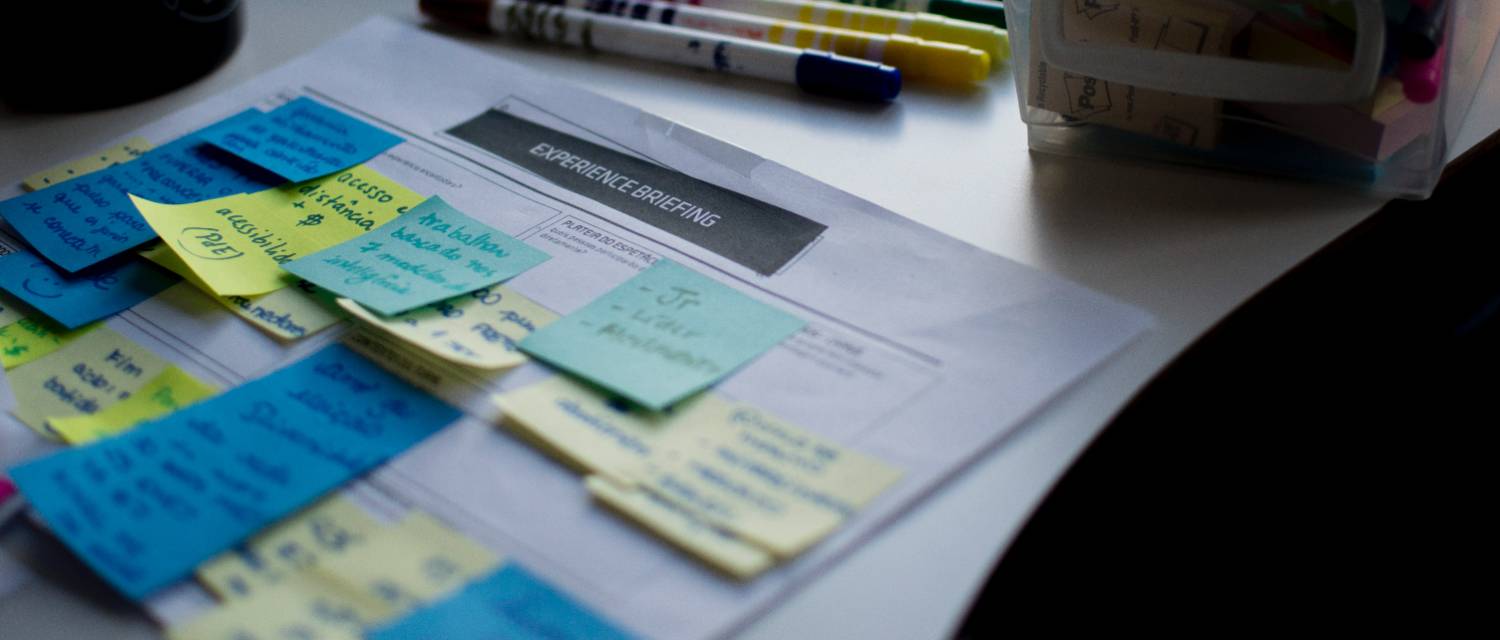 project list on multiple post-its