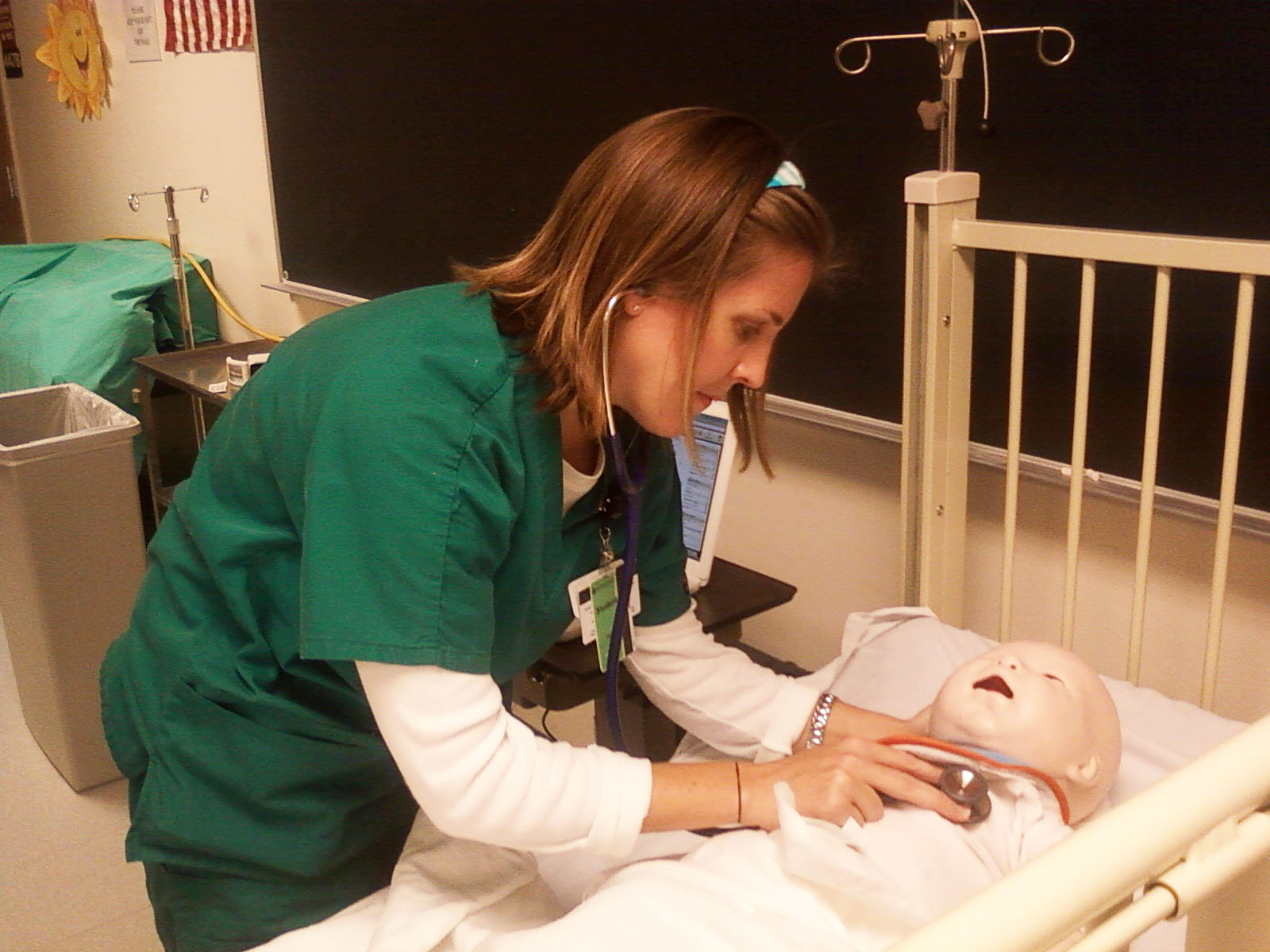 student practicing on simulation day