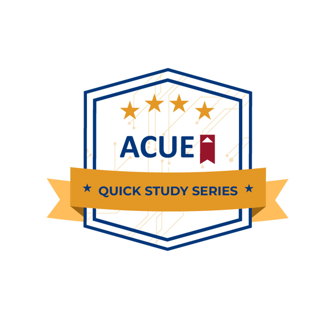 ACUE AI Quick Study Series Badge