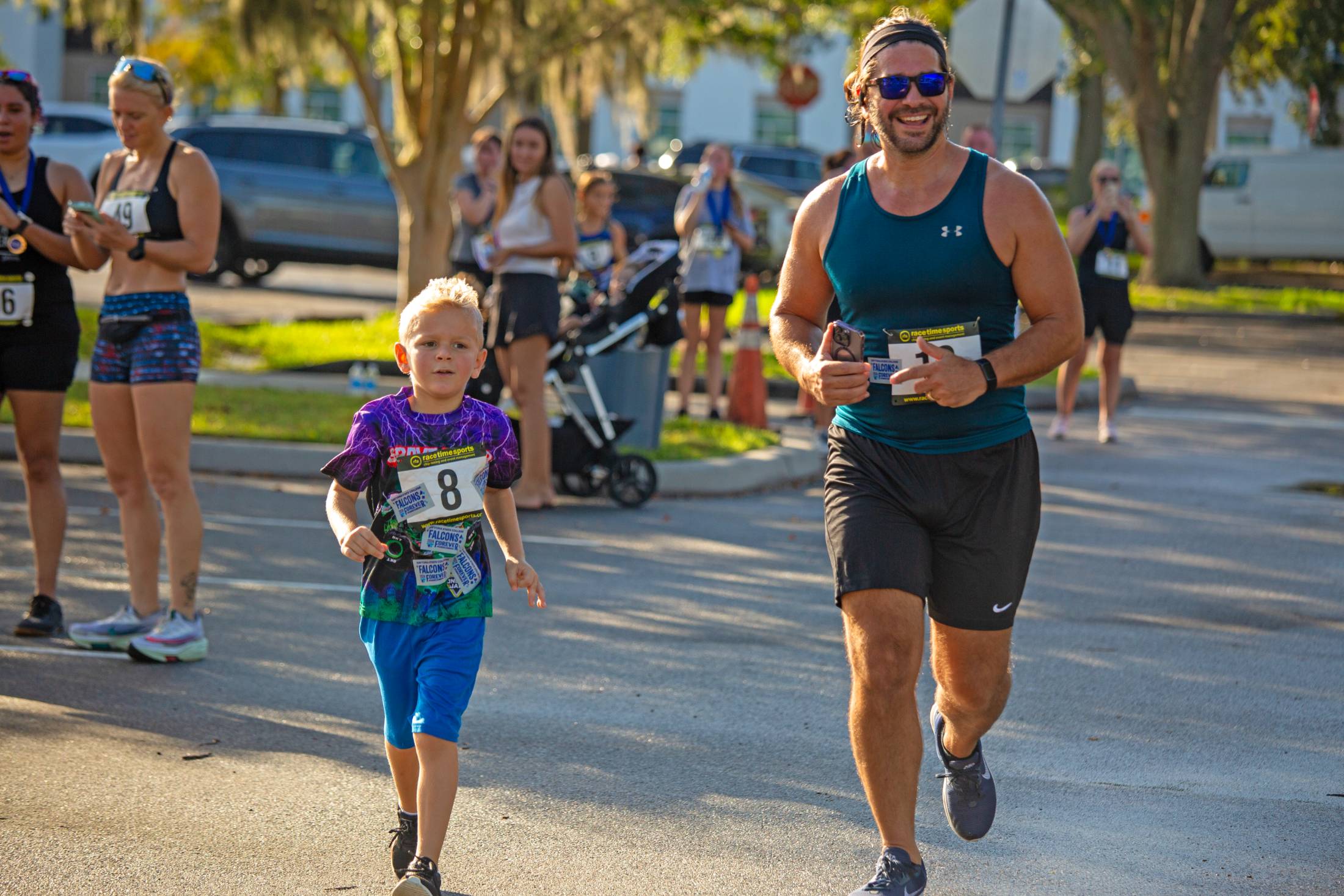 5k Family Fun Run/Walk runners at the finish line.