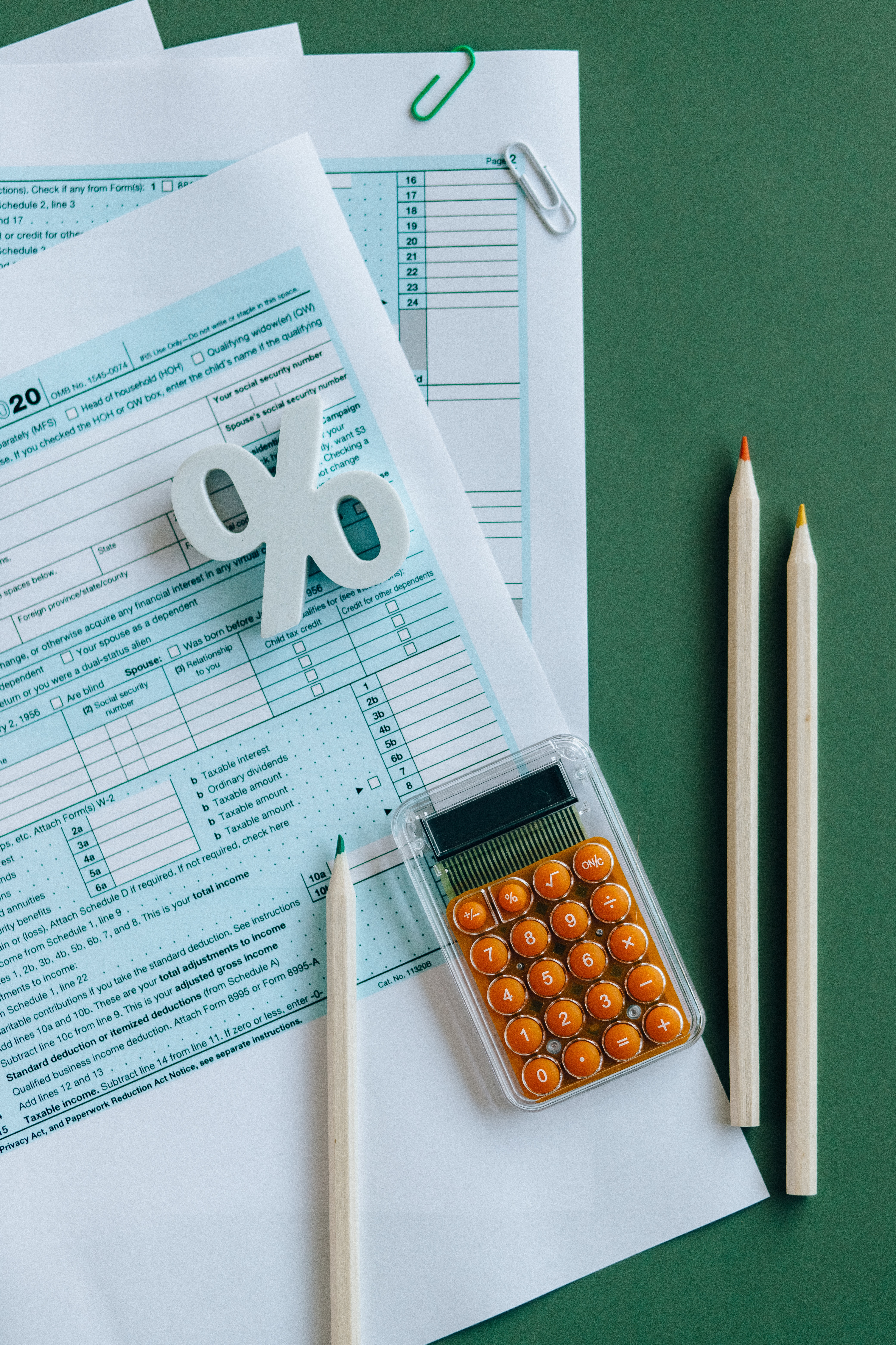 financial documents on a table