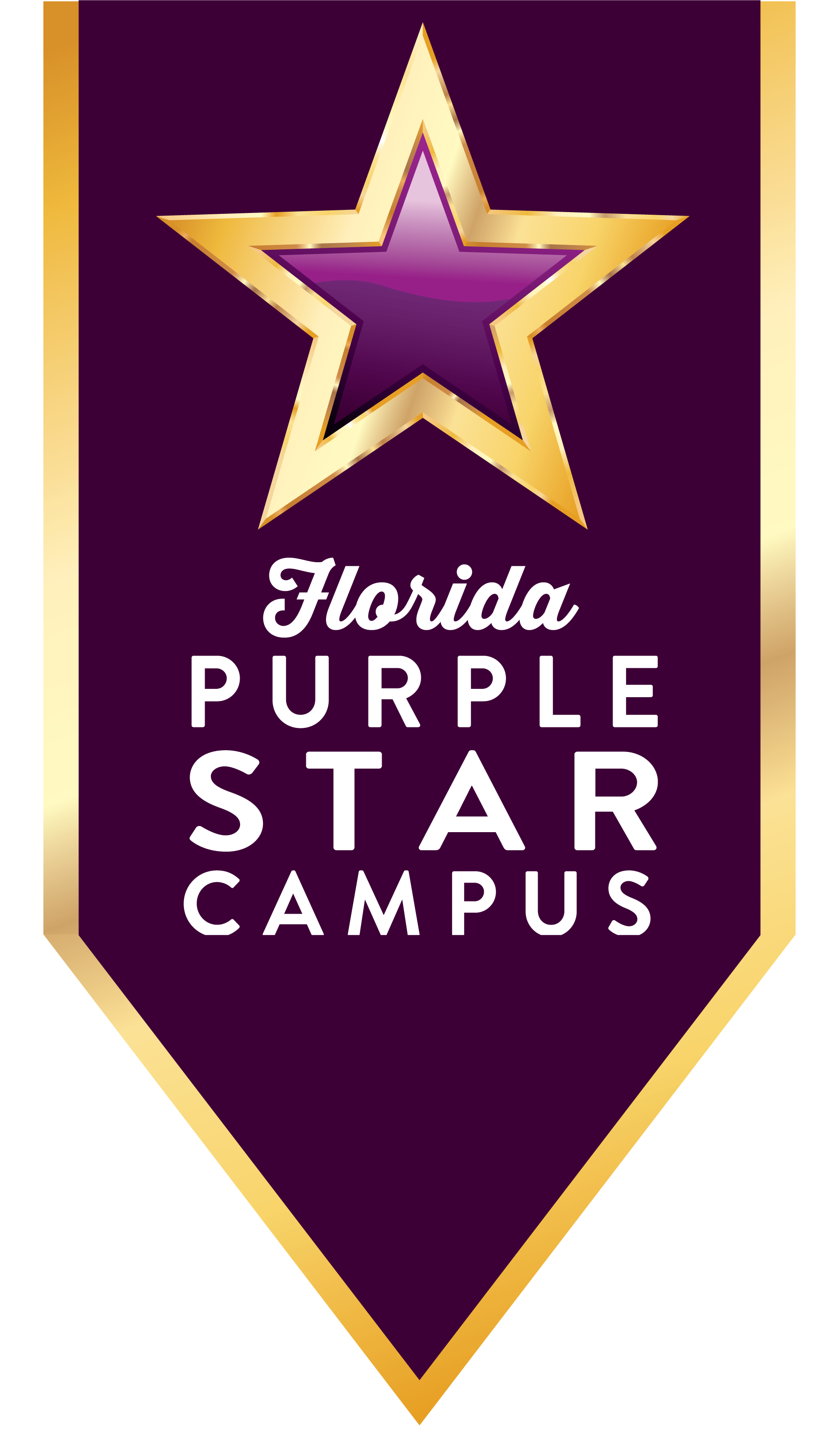 The Florida Purple Star Campus flag graphic.